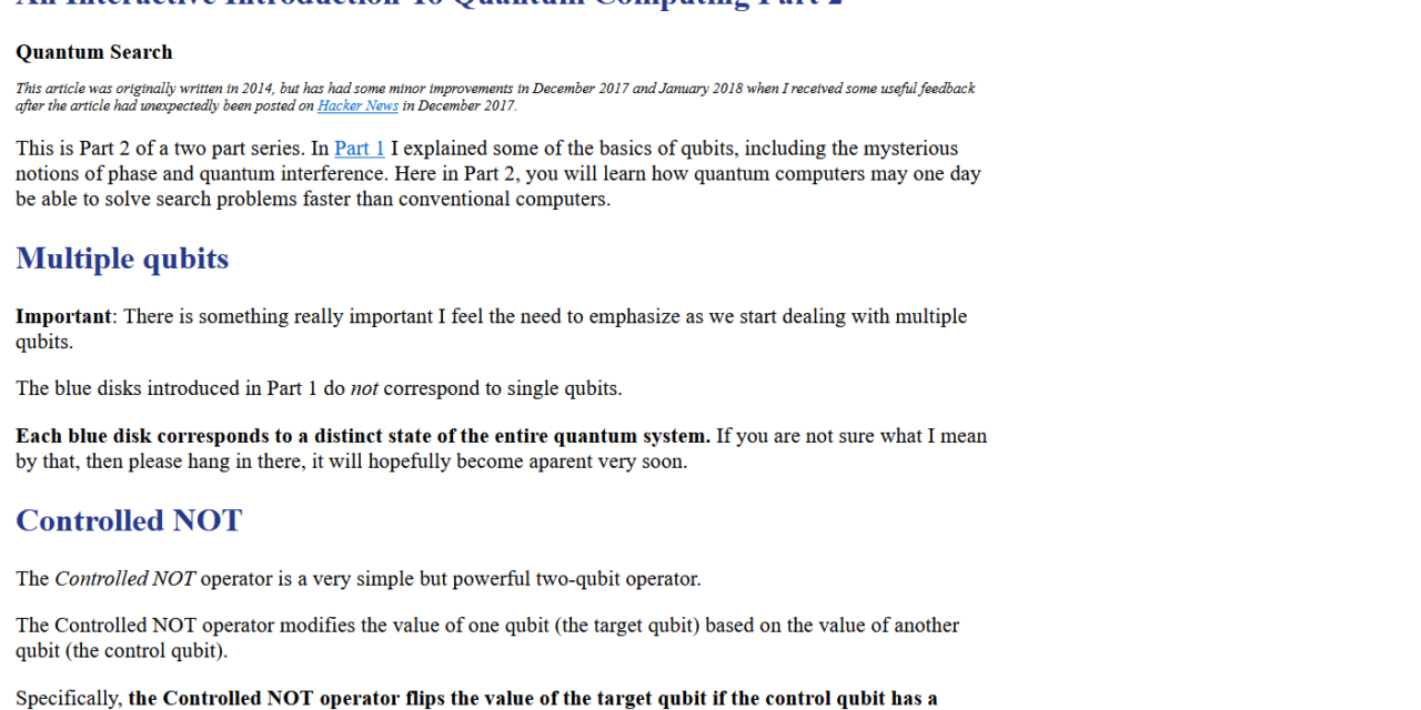 An Interactive Introduction to Quantum Computing – Part 2