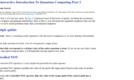 An Interactive Introduction to Quantum Computing – Part 2