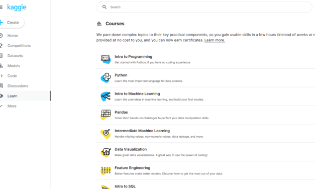 Kaggle’s micro courses 