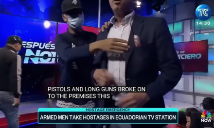 Armed intruders storm an Ecuadorian TV station